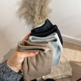 Plain ribbed leggings