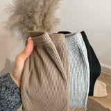 Plain ribbed leggings