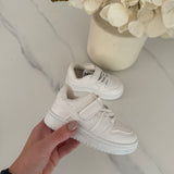 White Velcro casual trainers