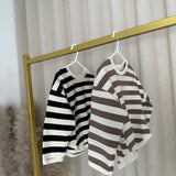 Unisex striped long sleeve top