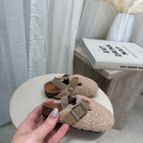 Unisex teddy bouclé sliders (2 colours)