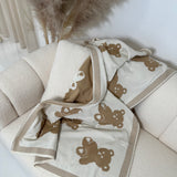 Brown & Beige Teddy Bear Blanket