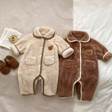 Neutral fleecy cosy romper