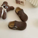 Neutral side fasten mules