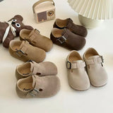 Neutral side fasten mules