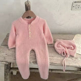 Velvet touch super soft romper & hat