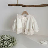 Girls long sleeve waffle cardigan