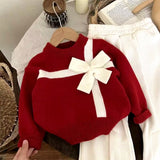 Red Christmas bow jumper