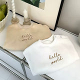 Hello world thick long sleeve bodysuit