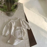 Girls Two piece waffle set