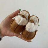 Chestnut baby slippers