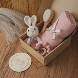 Pink gift set bunny - hello world