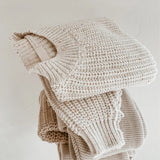 Neutral cosy knit pullover jumper