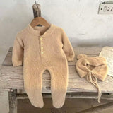 Velvet touch super soft romper & hat