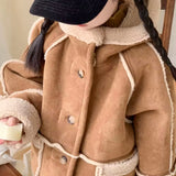 Brown fleece Borg reversible jacket