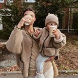 Mum & baby matching teddy fleece jacket (toddler)