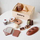 Pretend play wooden bakery set