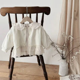 Girls long sleeve waffle cardigan