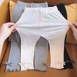 Girls bow detail leggings
