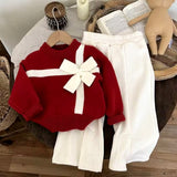 Red Christmas bow jumper