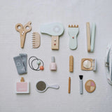 Wooden hairdressing/makeup set