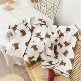 Cotton teddy bear pyjamas set