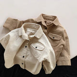 Boys neutral button front shirt