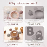 Baby silicone teething rattle design BPA free