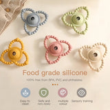 Baby silicone teething rattle design BPA free