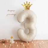 Neutral aluminium birthday balloon - choose number