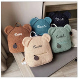 Personalised teddy bear backpack bag