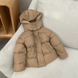 Unisex Nude Puffer Coat with Hood - (0-7 years)