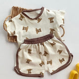 Unisex teddy bear shorts & top set