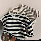 Unisex striped long sleeve top