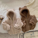 Fluffy teddy jacket with hood
