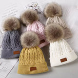 Chunky knit Pom Pom hat