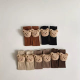 Teddy bear ribbed socks