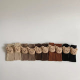 Teddy bear ribbed socks